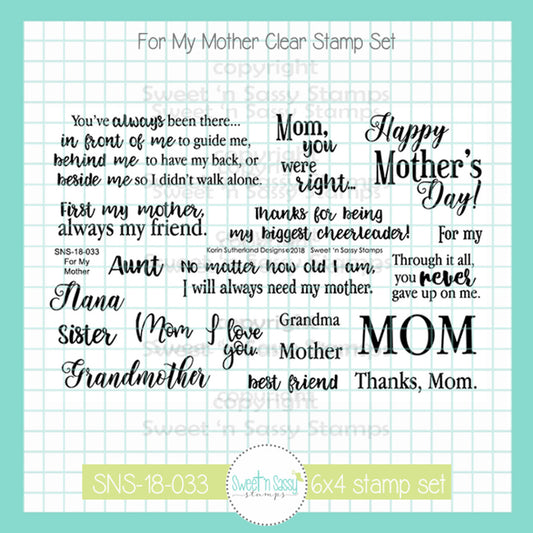 For My Mother Clear Stamp Set