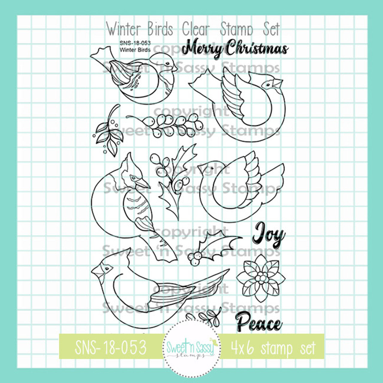 Winter Birds Clear Stamp Set