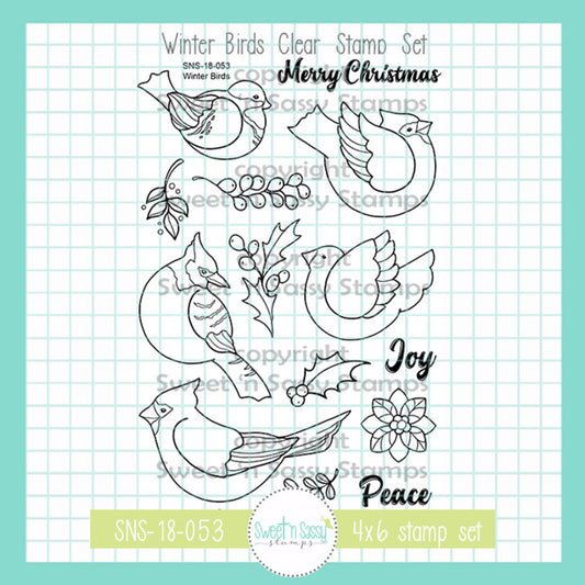 Winter Birds Clear Stamp Set