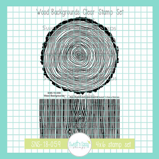 Wood Backgrounds Clear Stamp Set