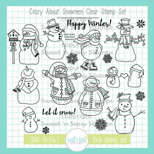 Crazy About Snowmen Clear Stamp Set