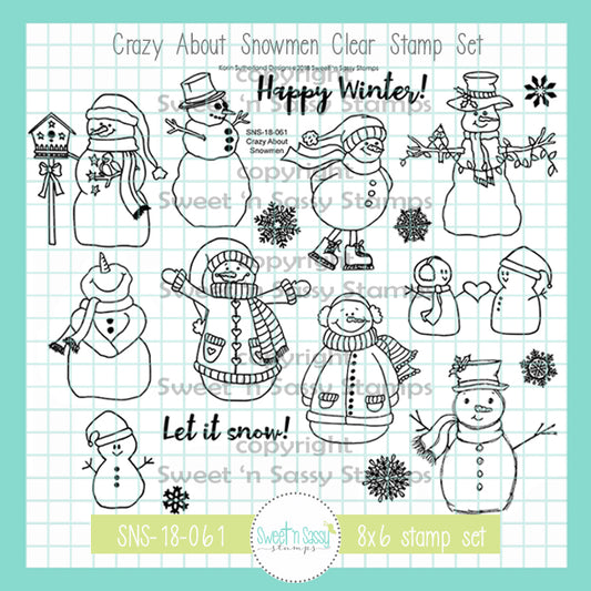 Crazy About Snowmen Clear Stamp Set