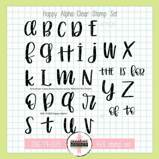 Happy Alpha Clear Stamp Set