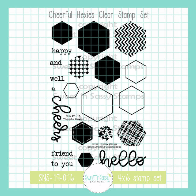 Cheerful Hexies Clear Stamp Set