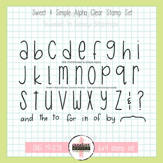 Sweet & Simple Alpha Clear Stamp Set