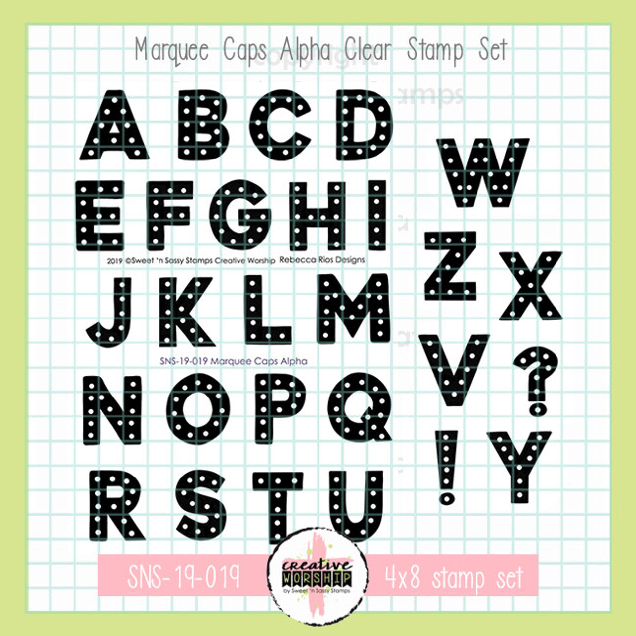 Marquee Caps Alpha Clear Stamp Set