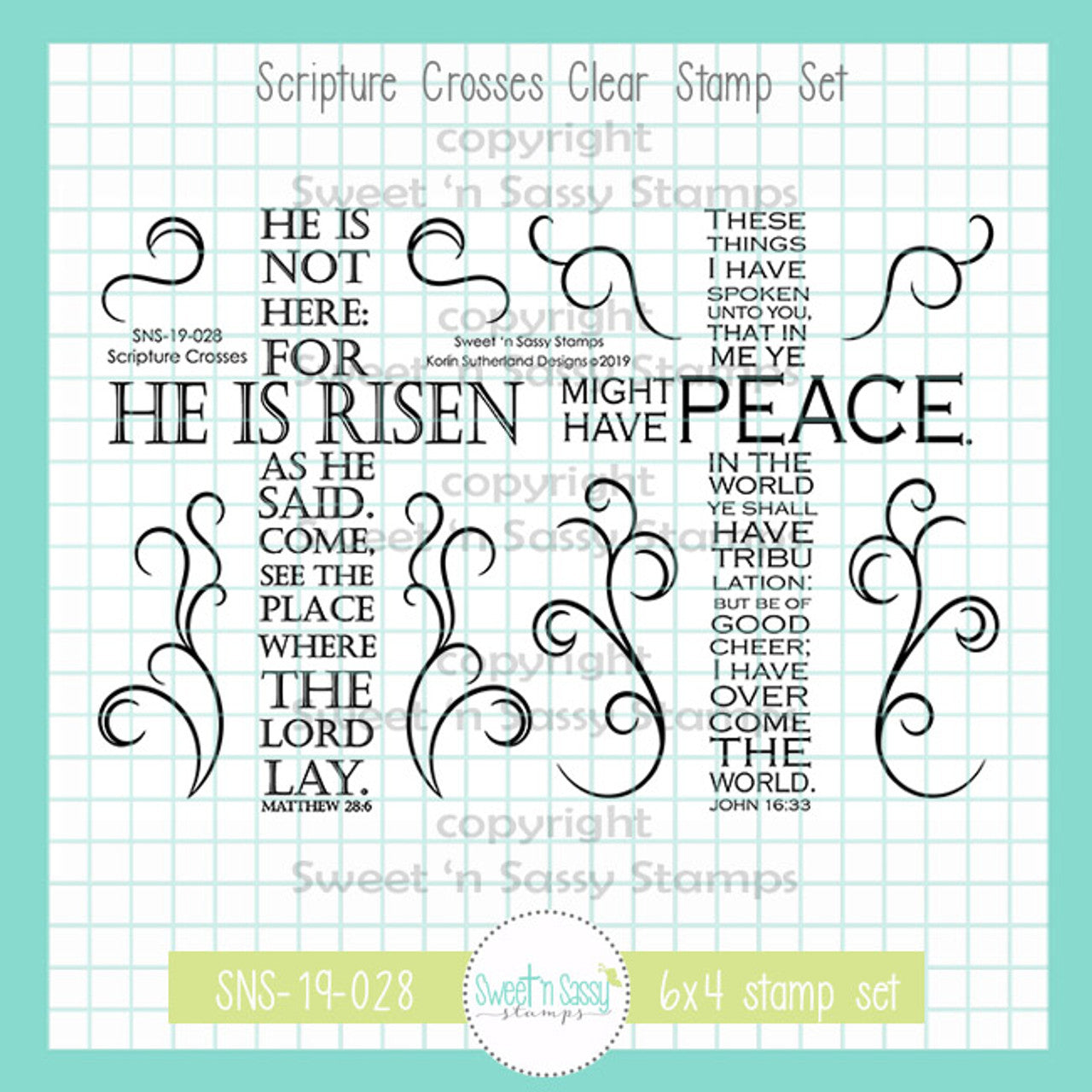 Scripture Crosses Clear Stamp Set