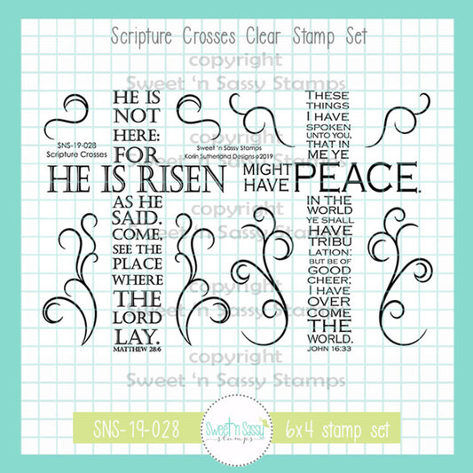 Scripture Crosses Clear Stamp Set