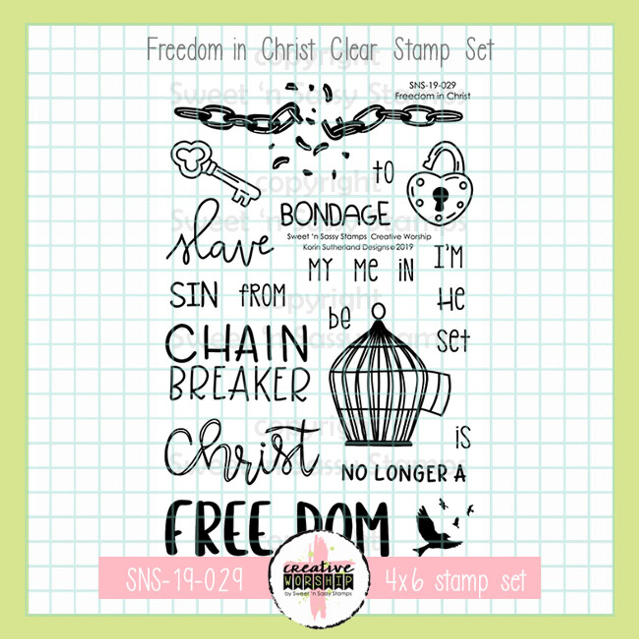 Freedom in Christ Clear Stamp Set