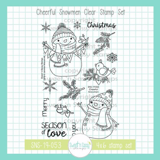 Cheerful Snowmen Clear Stamp Set