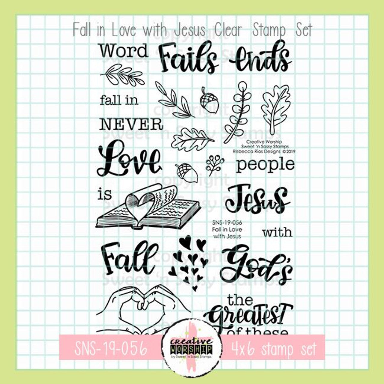 Fall in Love with Jesus Clear Stamp Set