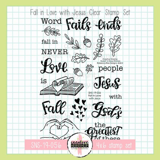 Fall in Love with Jesus Clear Stamp Set