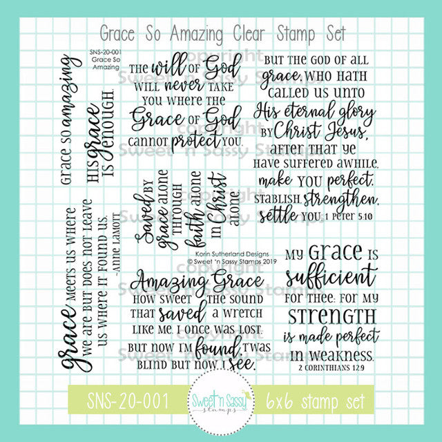 Grace So Amazing Clear Stamp Set