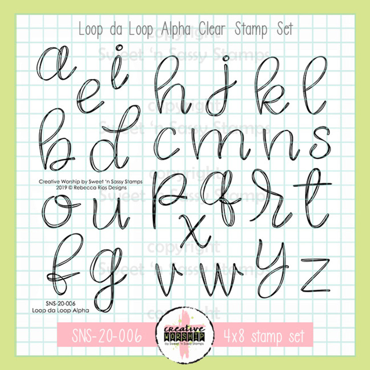 Loop da Loop Alpha Clear Stamp Set – Creative Worship Stamps