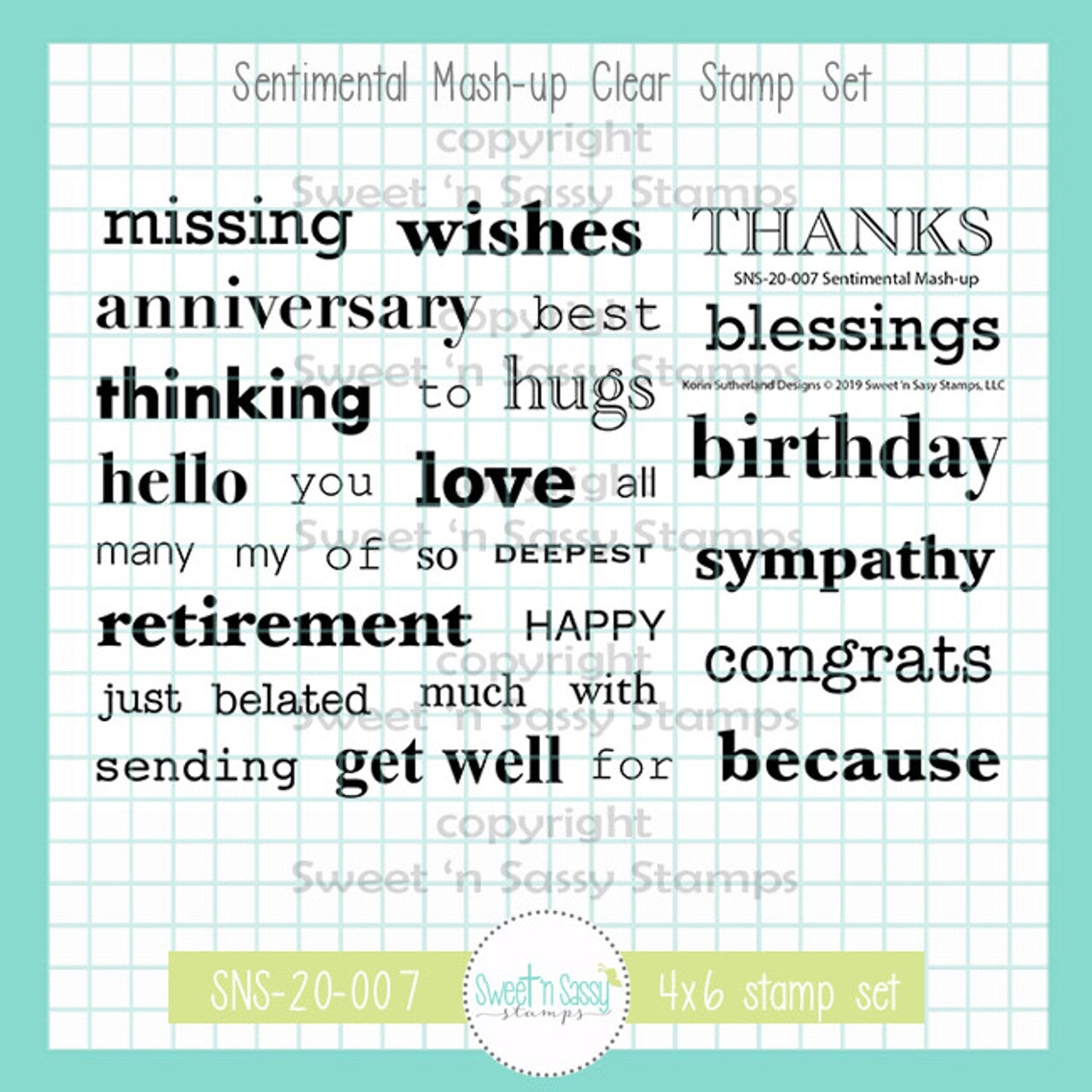 Sentimental Mash-up Clear Stamp Set