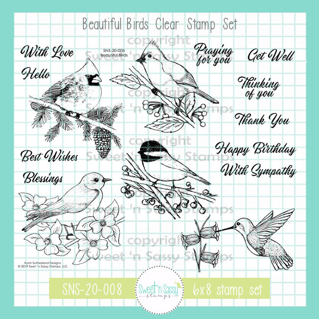 Beautiful Birds Clear Stamp Set