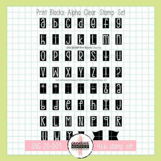 Print Blocks Alpha Clear Stamp Set