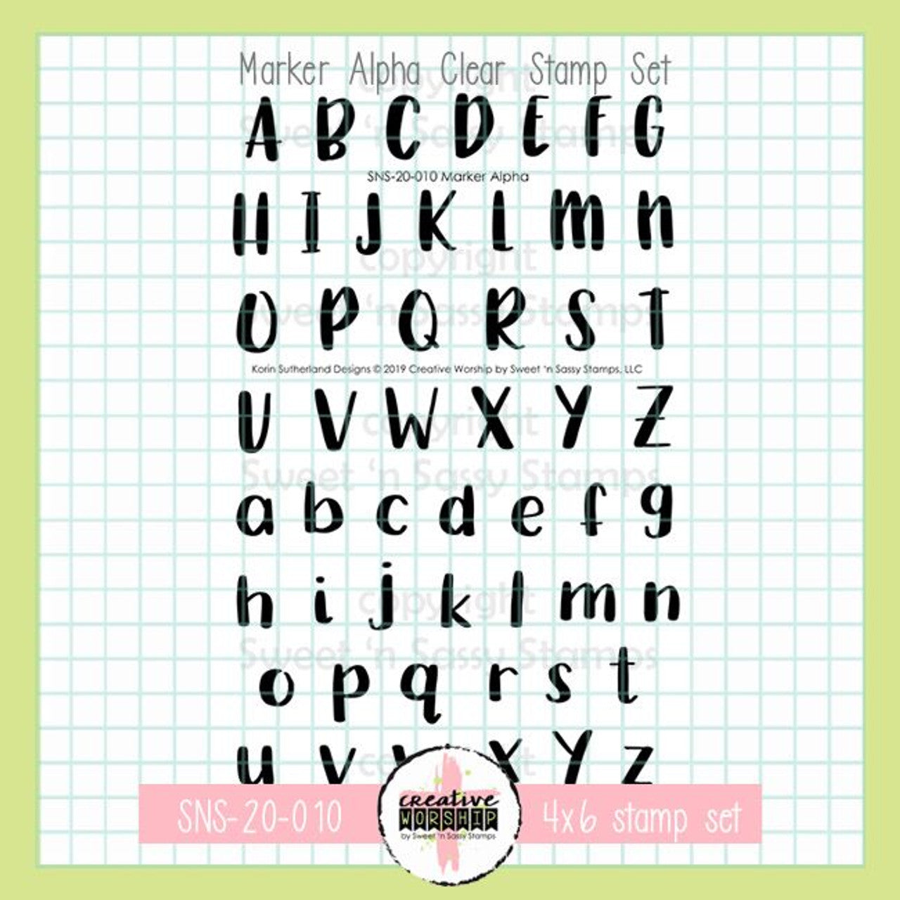 Marker Alpha Clear Stamp Set