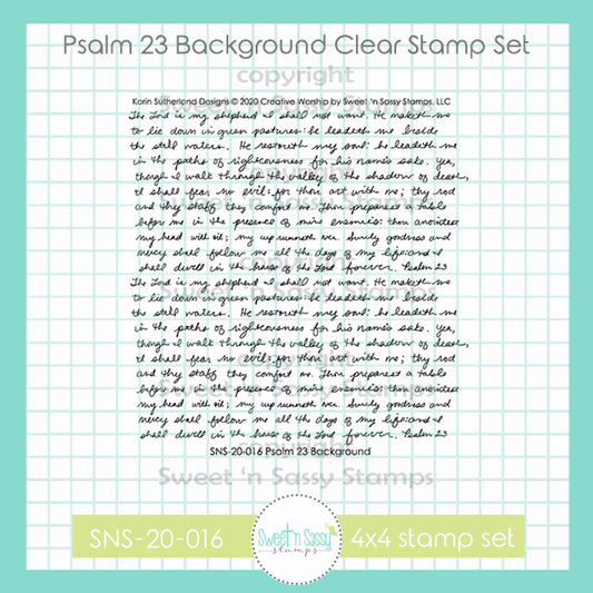 Psalm 23 Background Clear Stamp