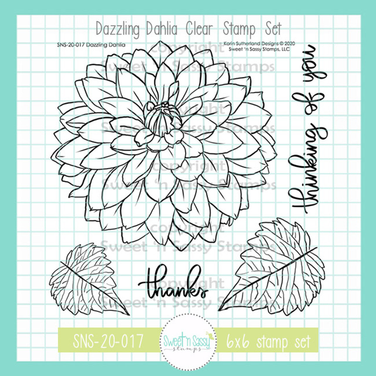 Dazzling Dahlia Clear Stamp Set