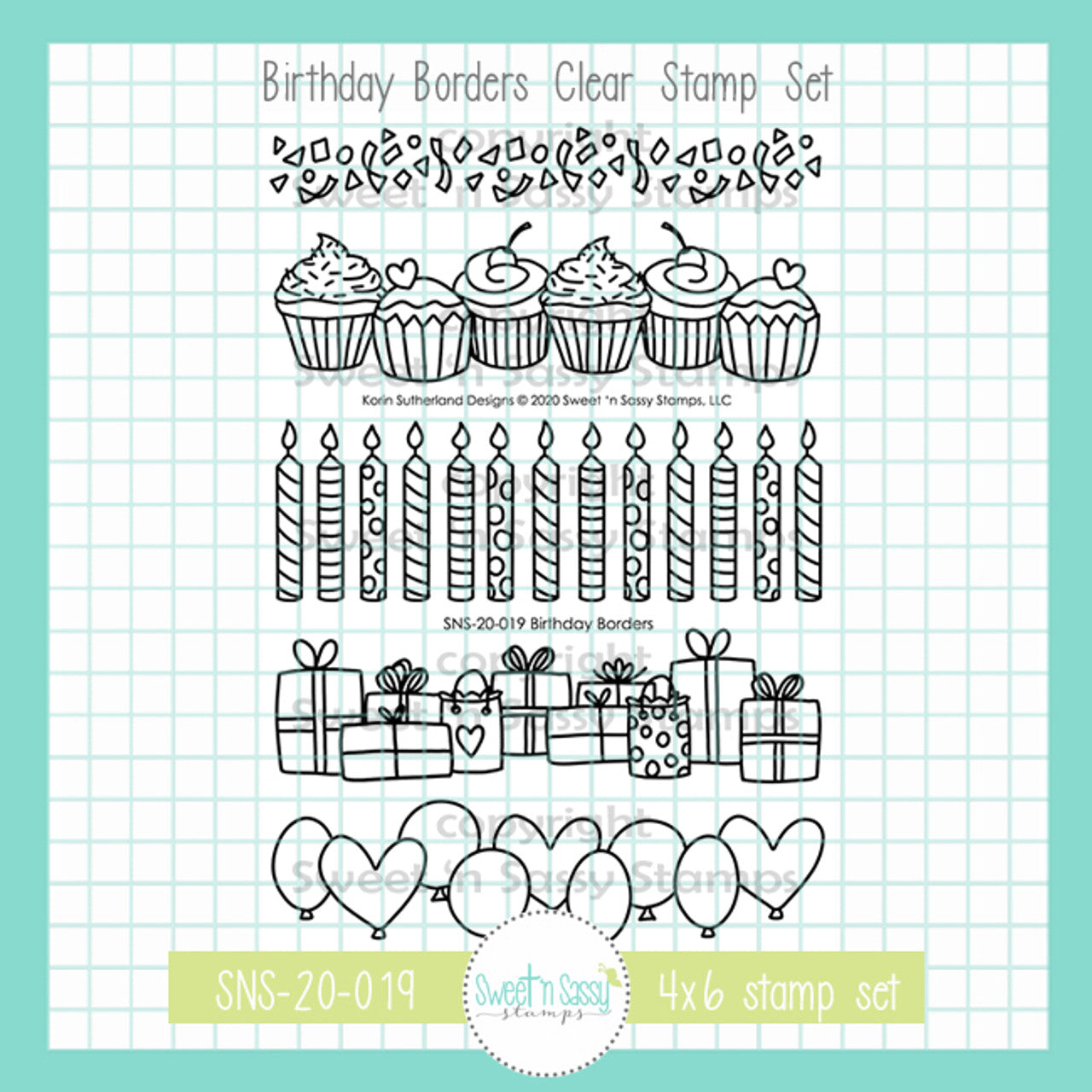 Birthday Borders Clear Stamp Set