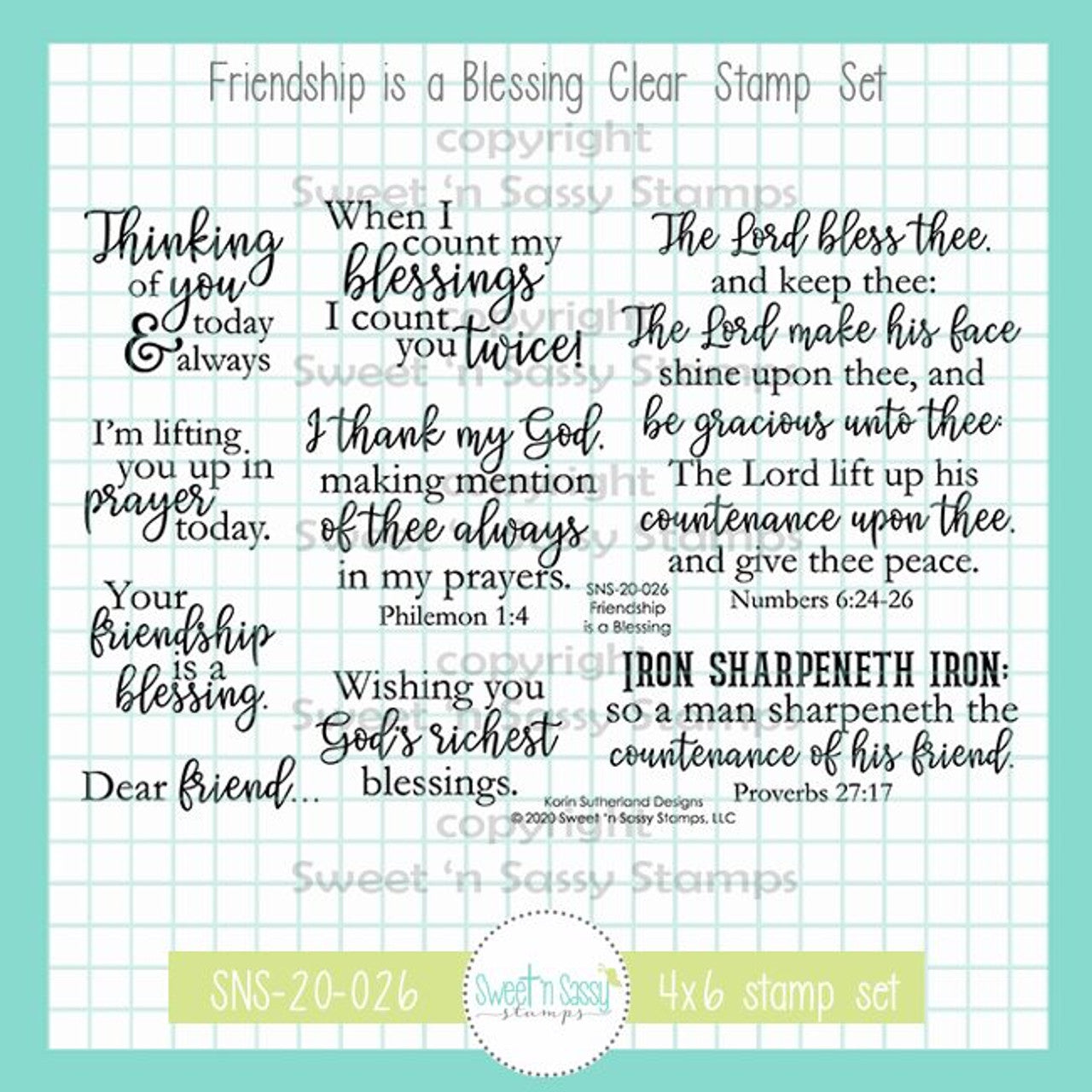 Friendship is a Blessing Clear Stamp Set