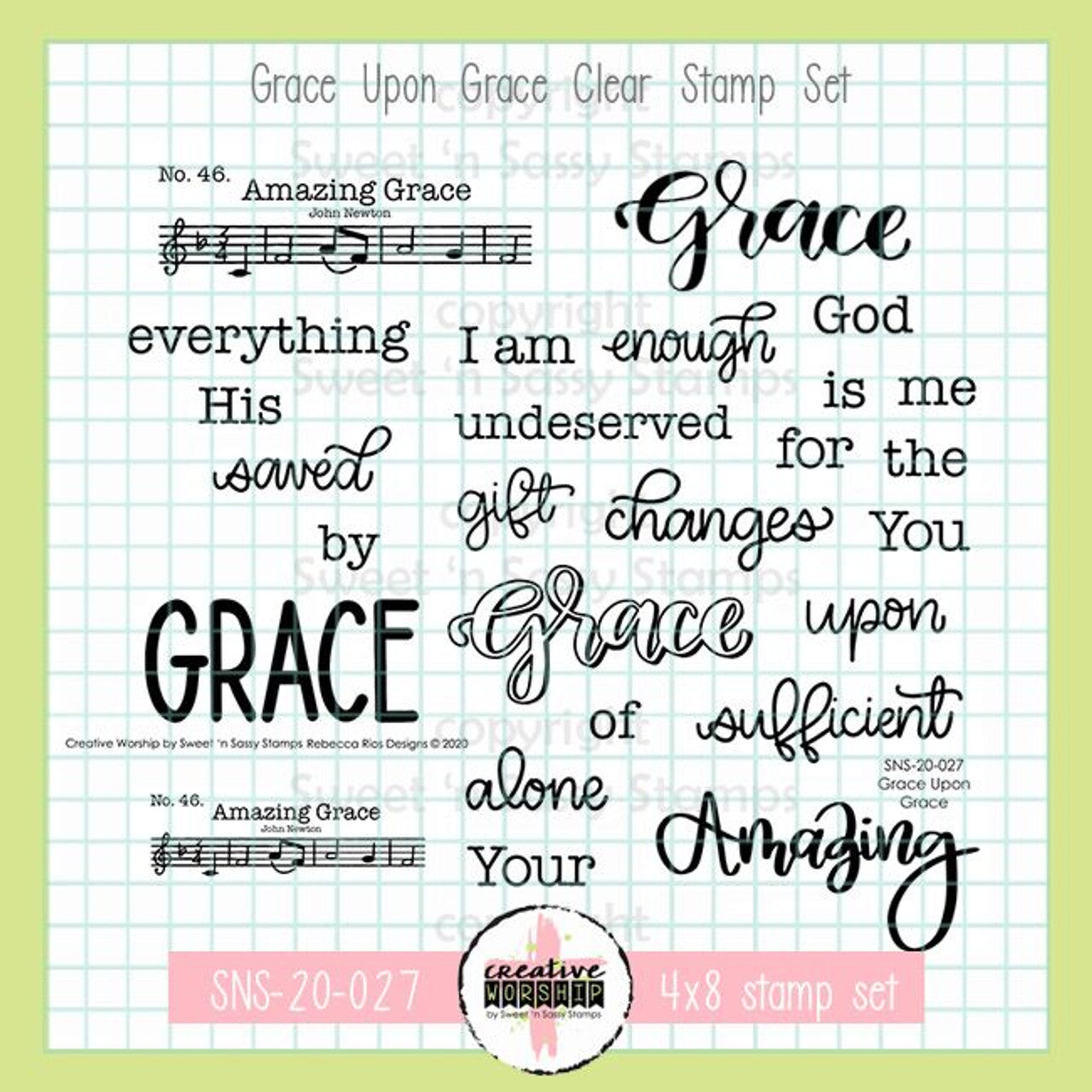 Grace Upon Grace Clear Stamp Set