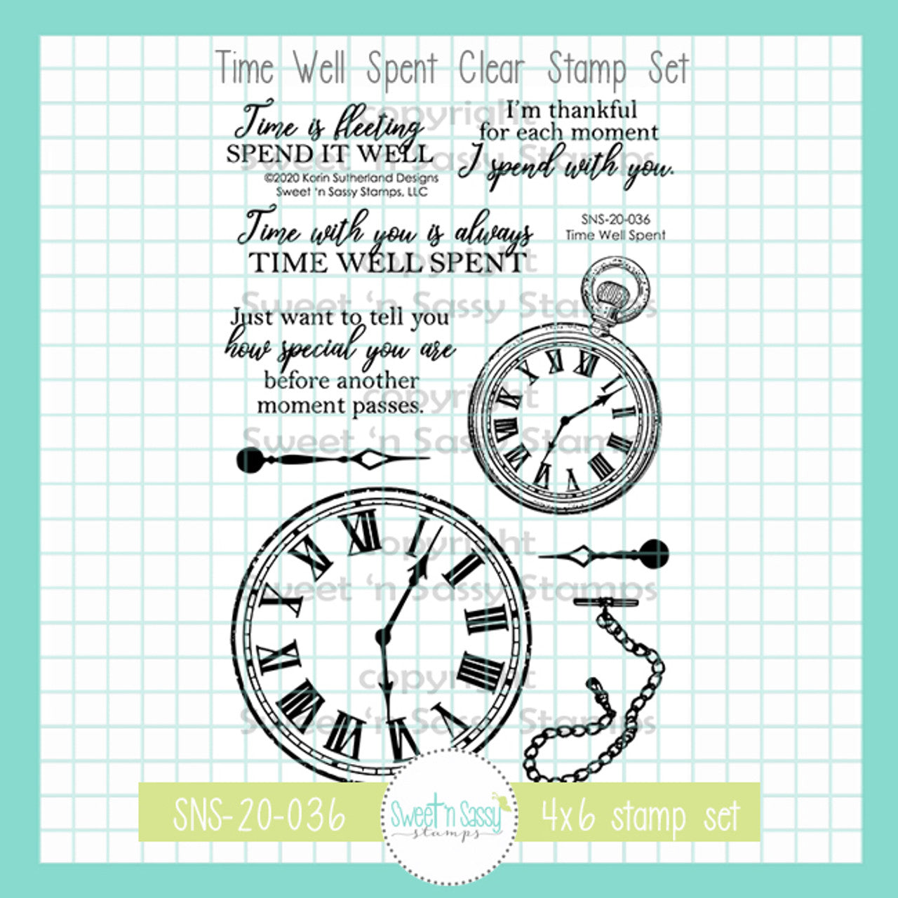 Time Well Spent Clear Stamp Set