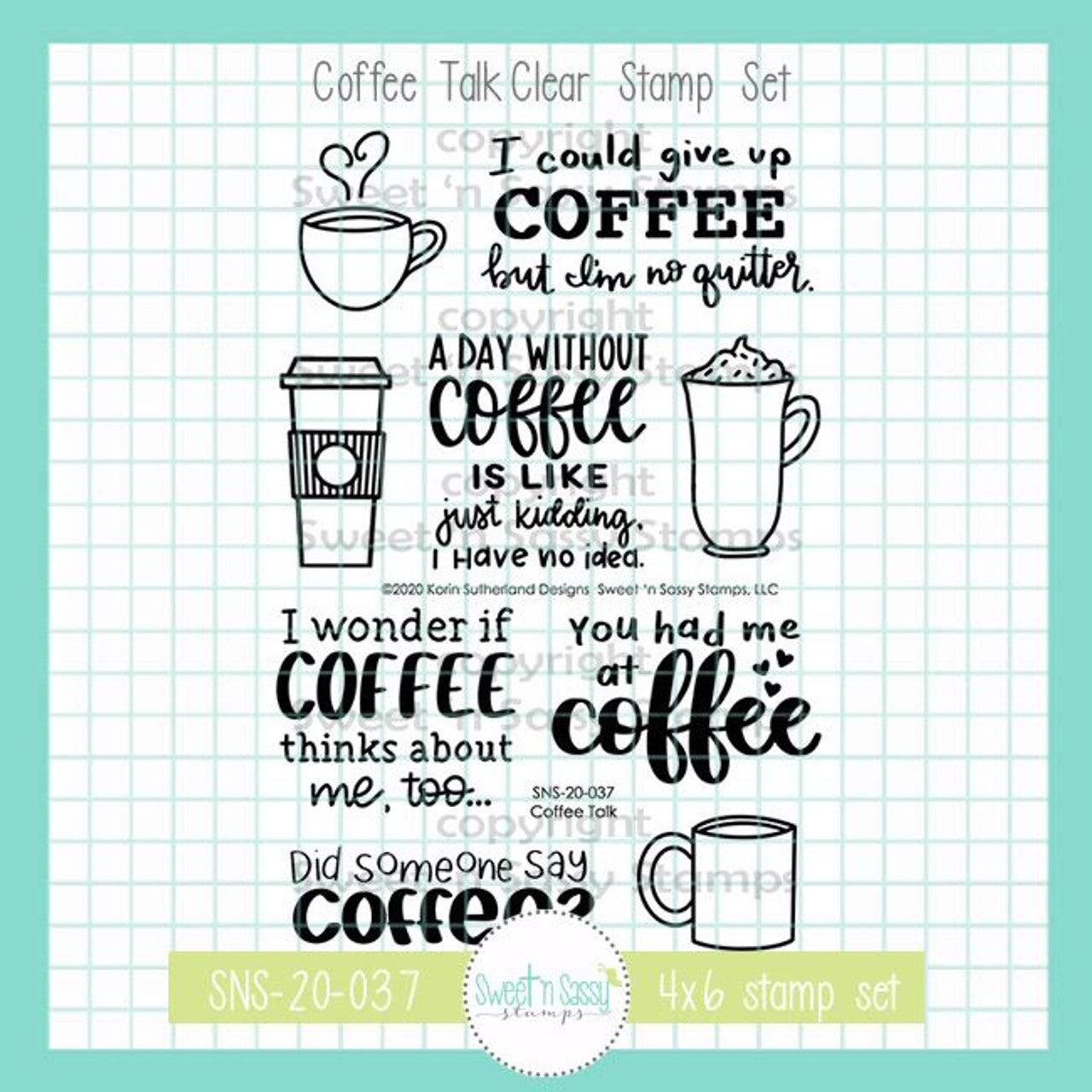 Coffee Talk Clear Stamp Set