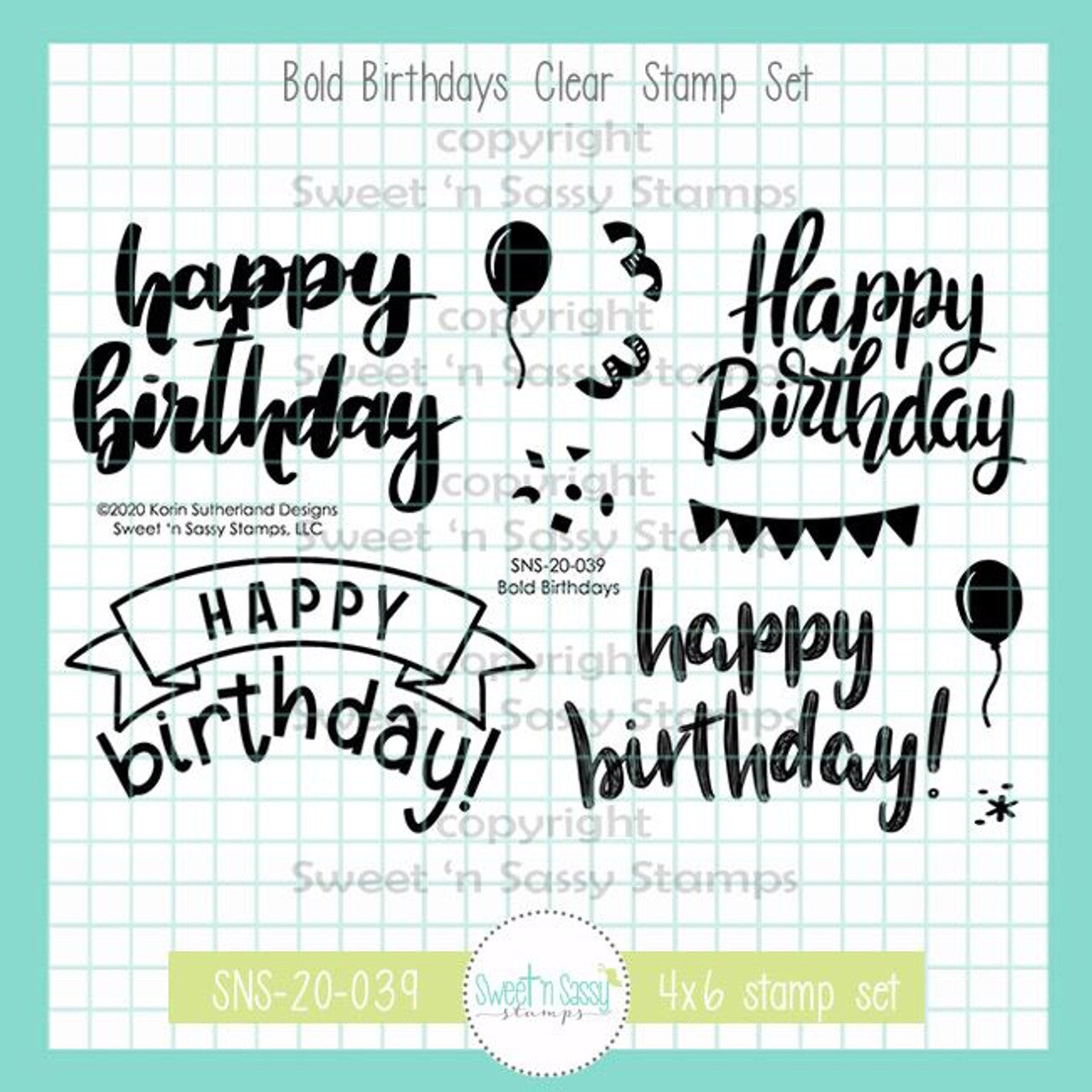 Bold Birthdays Clear Stamp Set