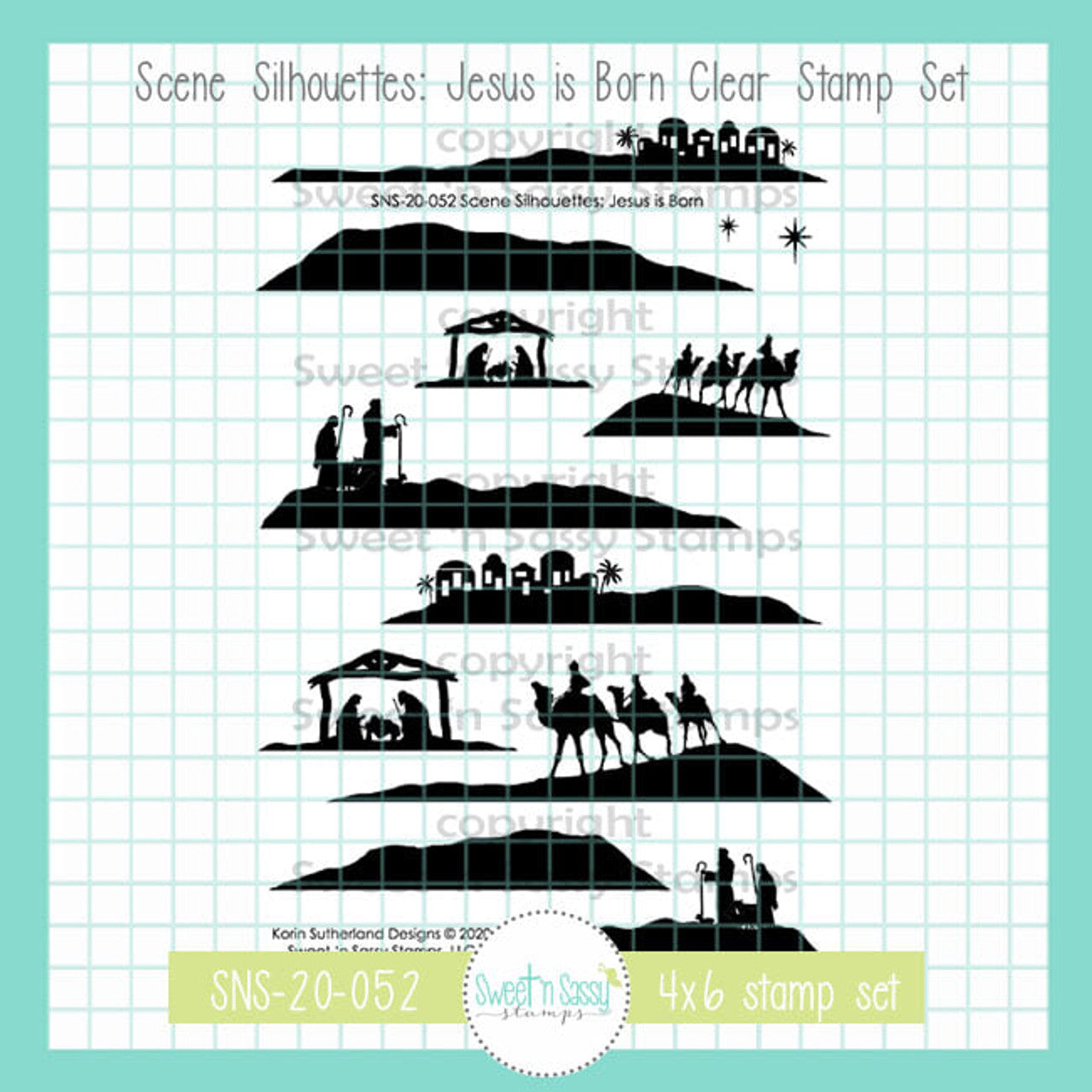 Scene Silhouettes: Jesus is Born Clear Stamp Set