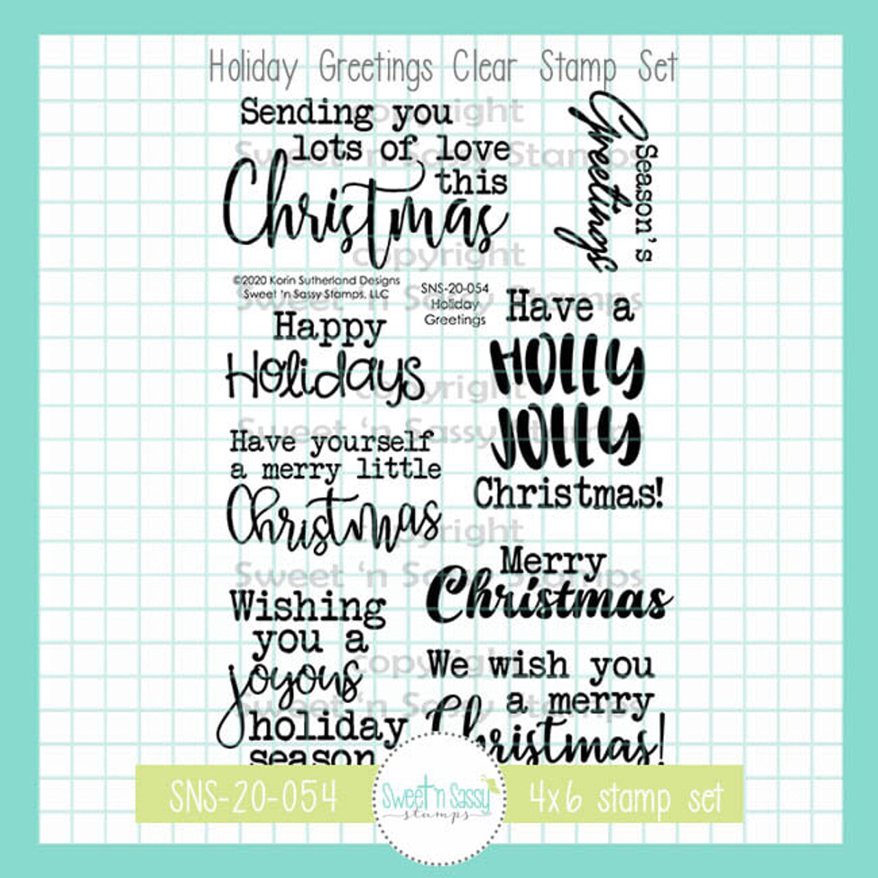 Holiday Greetings Clear Stamp Set