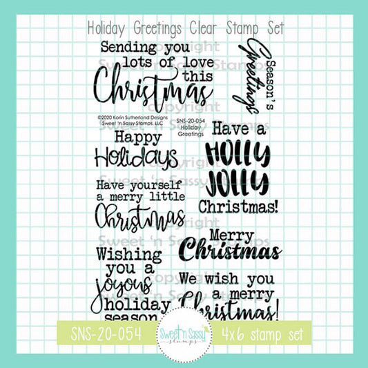 Holiday Greetings Clear Stamp Set