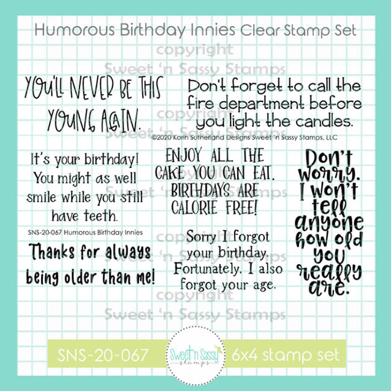 Humorous Birthday Innies for Kids Clear Stamp Set