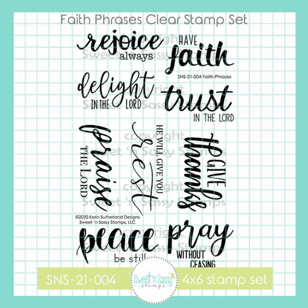 Faith Phrases Clear Stamp Set – Creative Worship Stamps