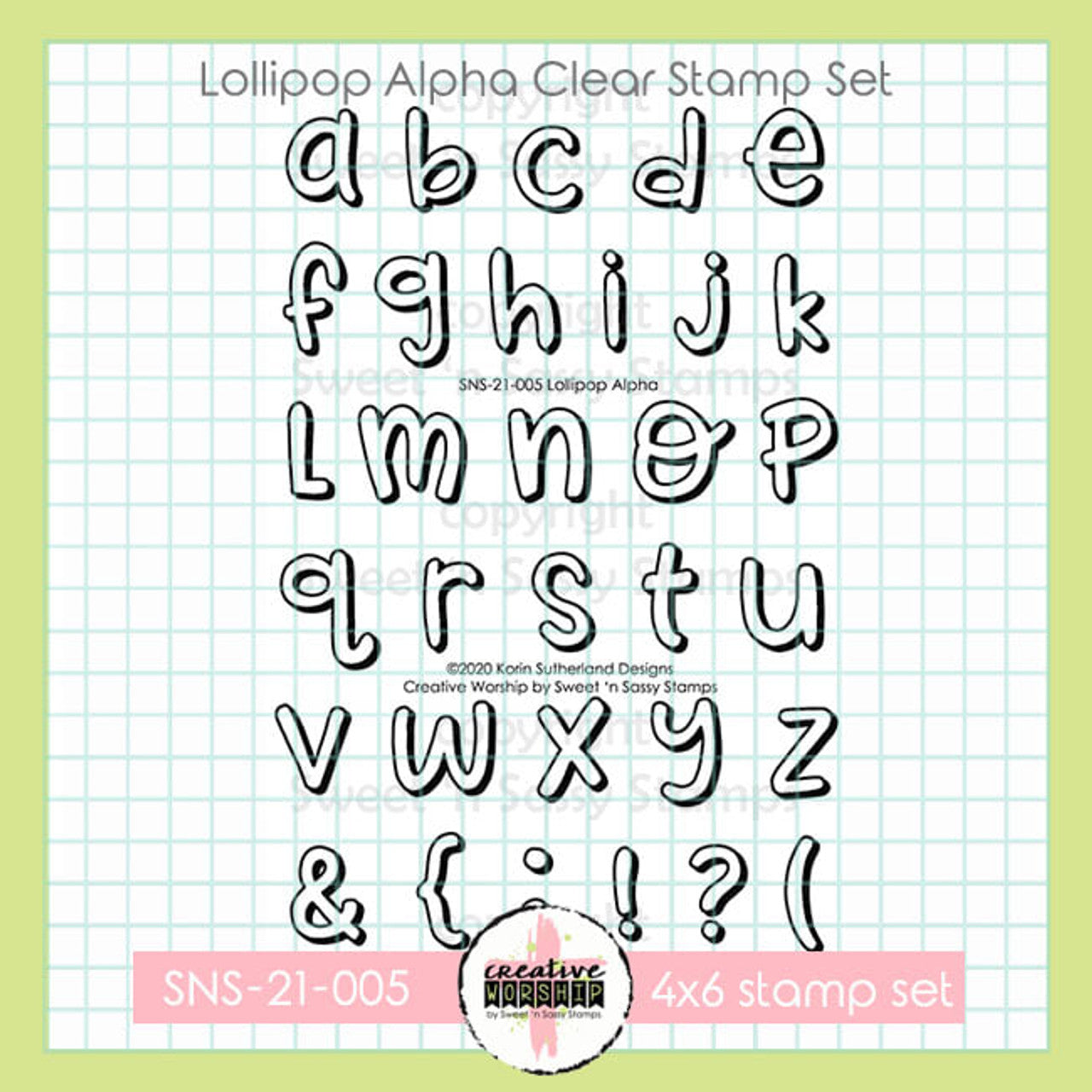 Lollipop Alpha Clear Stamp Set