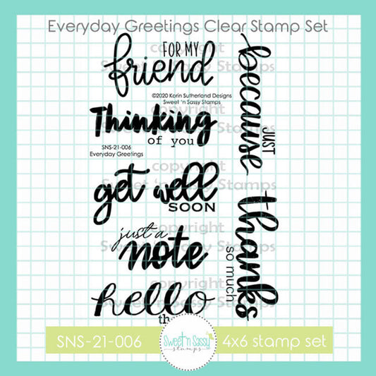 Everyday Greetings Clear Stamp Set