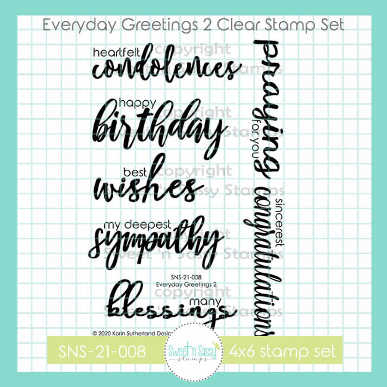 Everyday Greetings 2 Clear Stamp Set