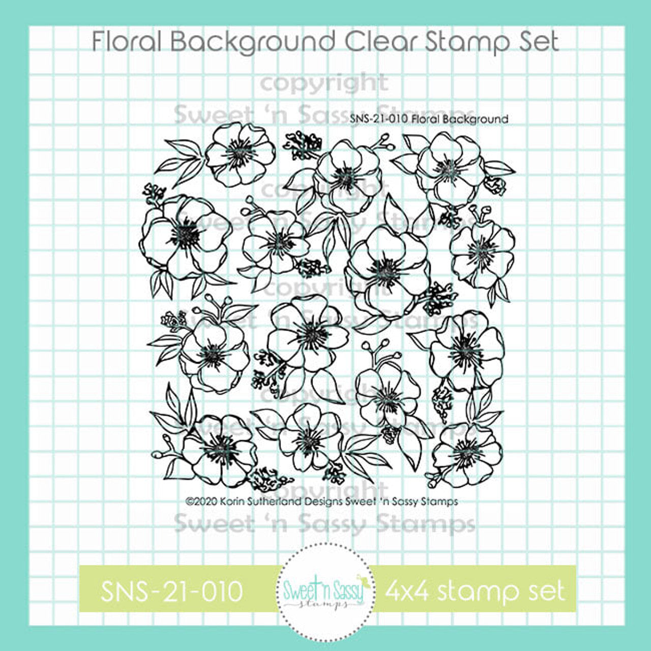 Floral Background Clear Stamp