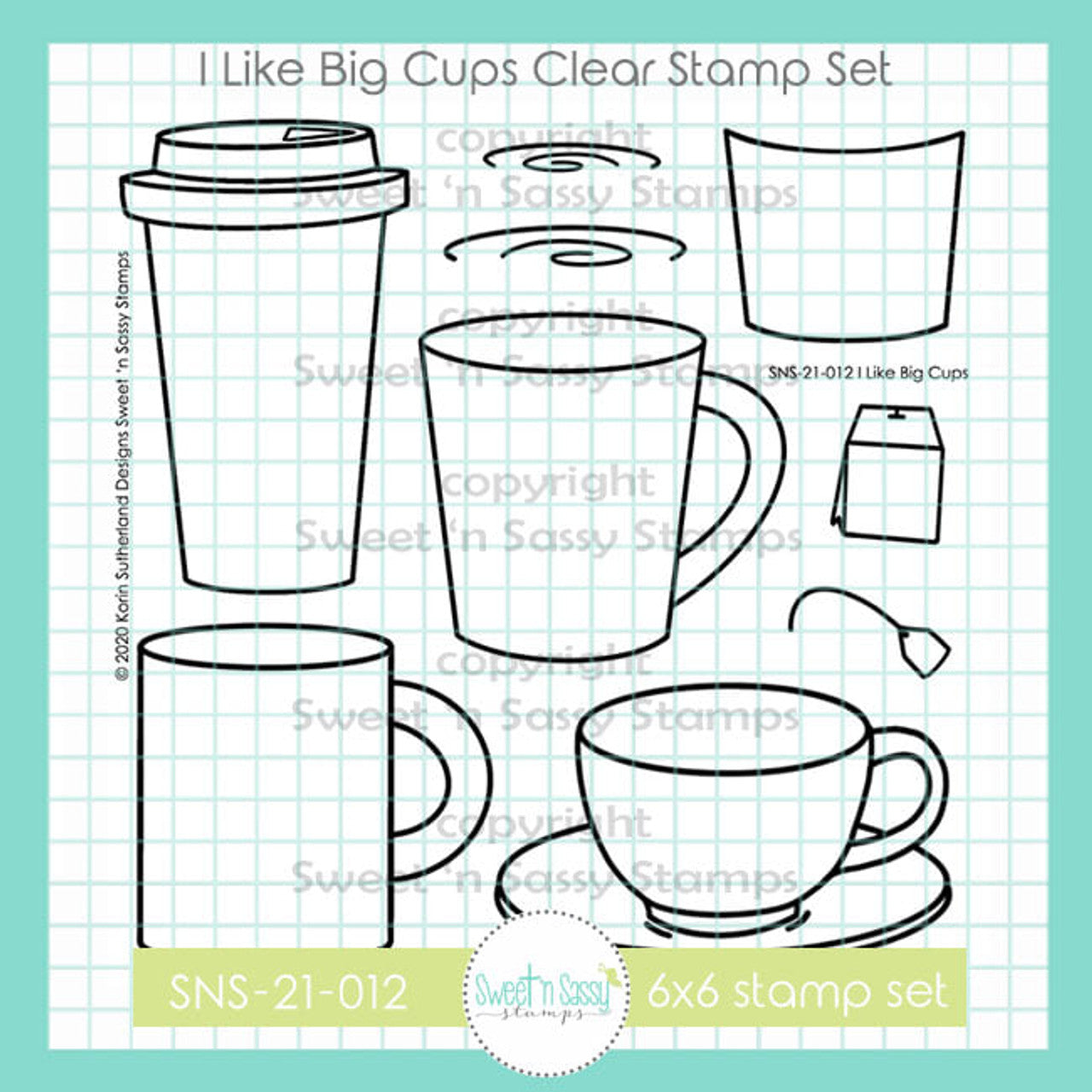 I Like Big Cups Clear Stamp Set