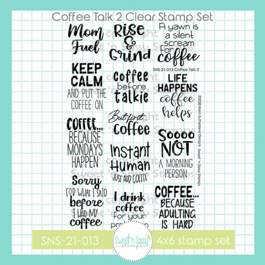 Coffee Talk 2 Clear Stamp Set