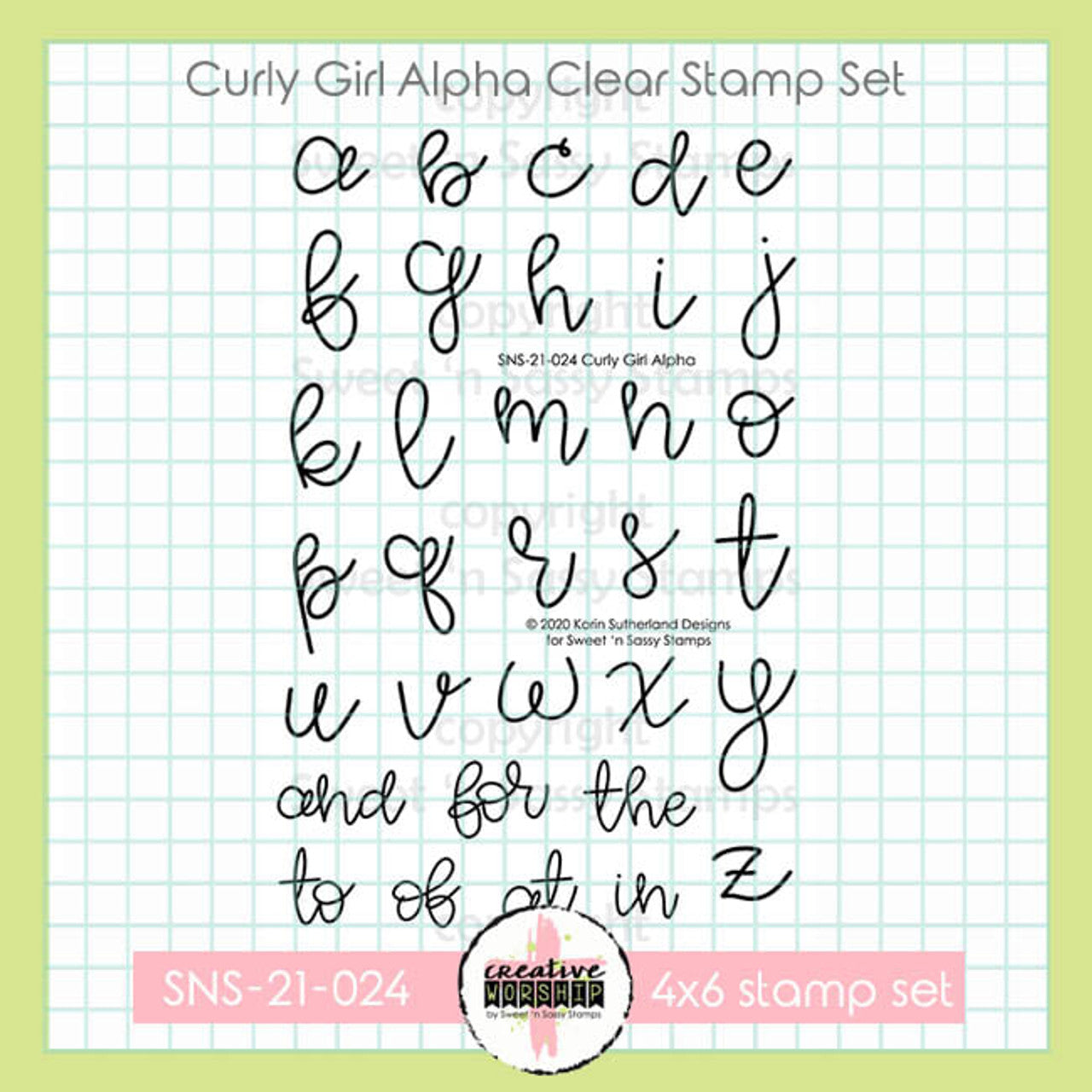 Curly Girl Alpha Clear Stamp Set