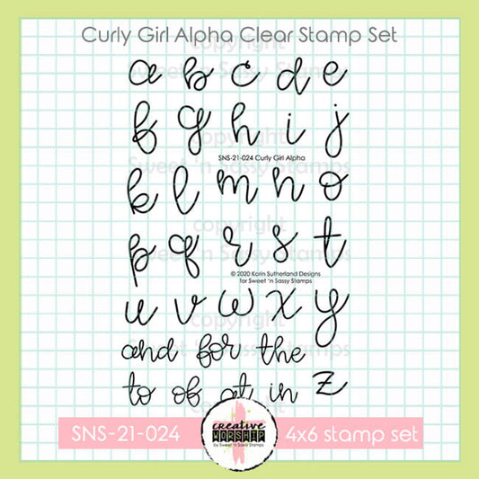 Curly Girl Alpha Clear Stamp Set