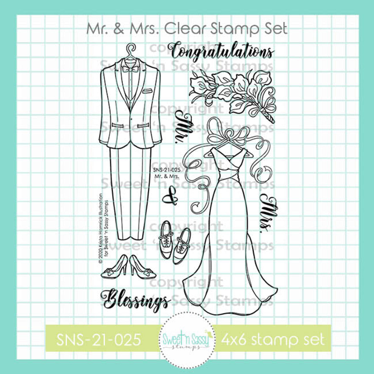 Mr. & Mrs. Clear Stamp Set