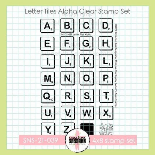 Letter Tiles Alpha Clear Stamp Set