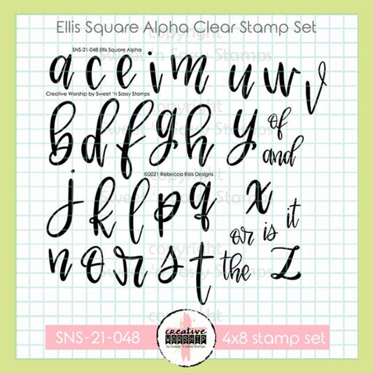 Ellis Square Alpha Clear Stamp Set