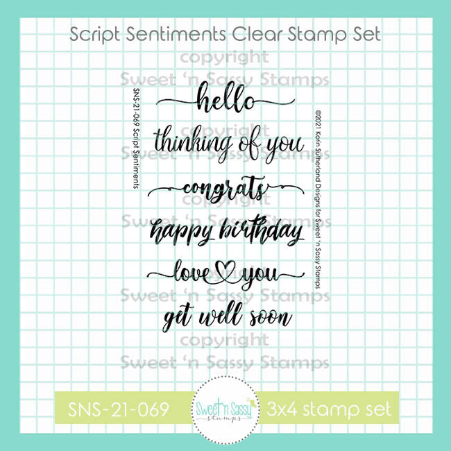 Script Sentiments Clear Stamp Set