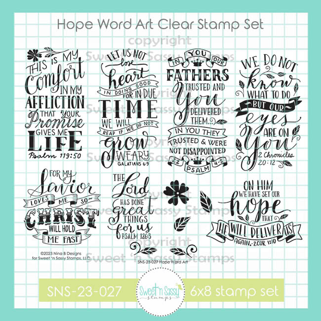 Hope Word Art Clear Stamp Set