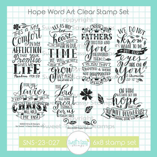 Hope Word Art Clear Stamp Set