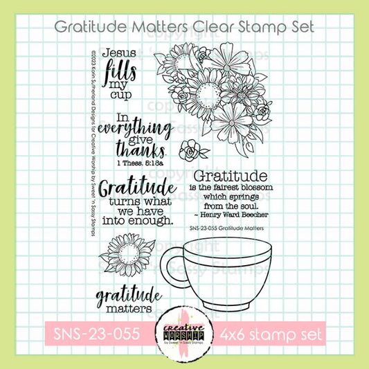 Gratitude Matters Clear Stamp Set